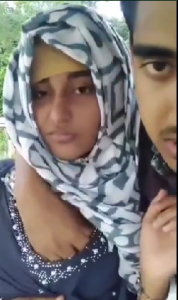 Lover indulges in some steamy hijabi action